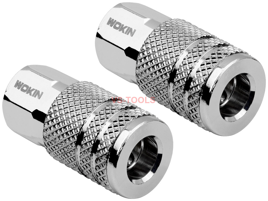 2pcs 1/4in NPT Female Steel Industrial Female Coupler Air